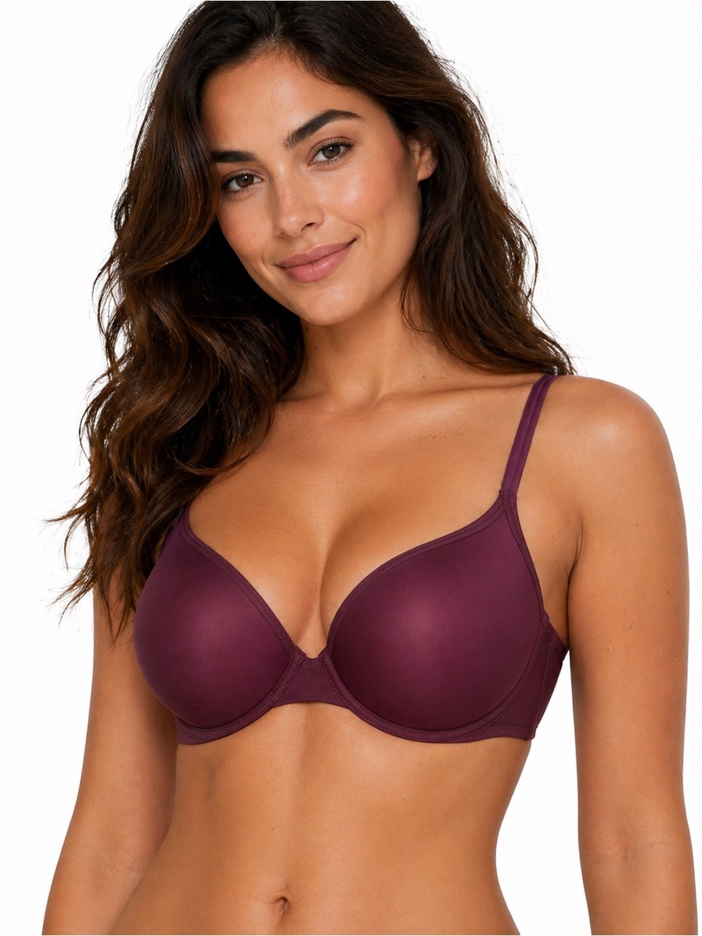 Victoria’s Secret T-Shirt Push Up Bra 38DD Burgundy Full Coverage Underwire